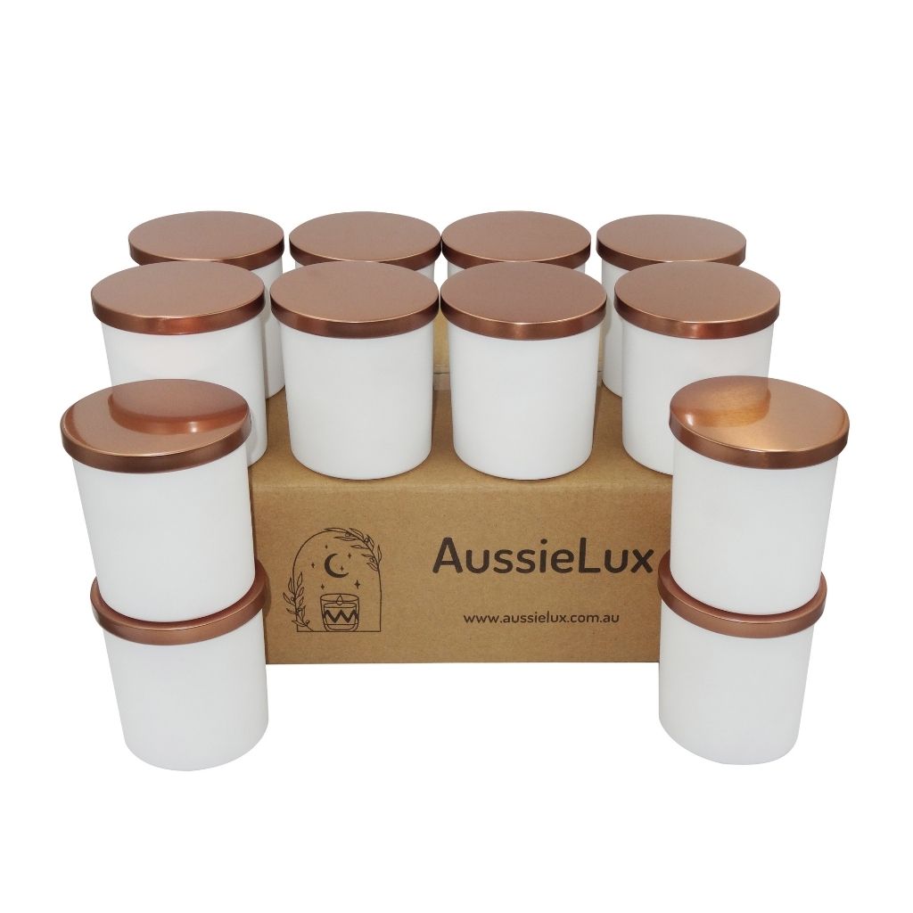 Aussielux Luxury Glass Empty Candle Jars Bulk With Lids for Candle